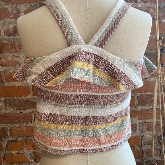 Madewell Texture and Thread Ruffle Crop Top - Picture 5 of 6